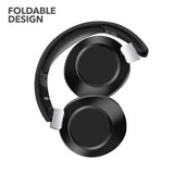 Wave-54 Wireless Over-Ear Bluetooth Headphones, Hi-Res Audio, Deep Bass, Noise Cancelling, Bluetooth 5.3, Foldable Headset with Mic, 12H Playtime,