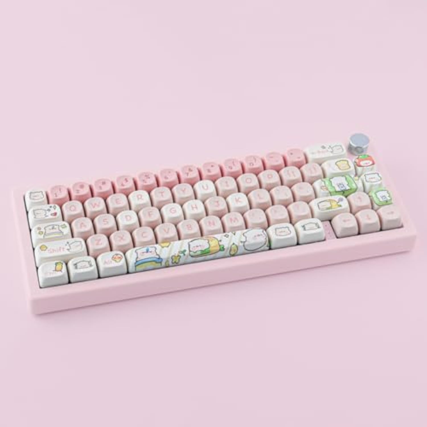 Pbt Keycaps For Mechanical Keyboard - 145 Keys Pink Pig Keycaps, Dye-Sublimati