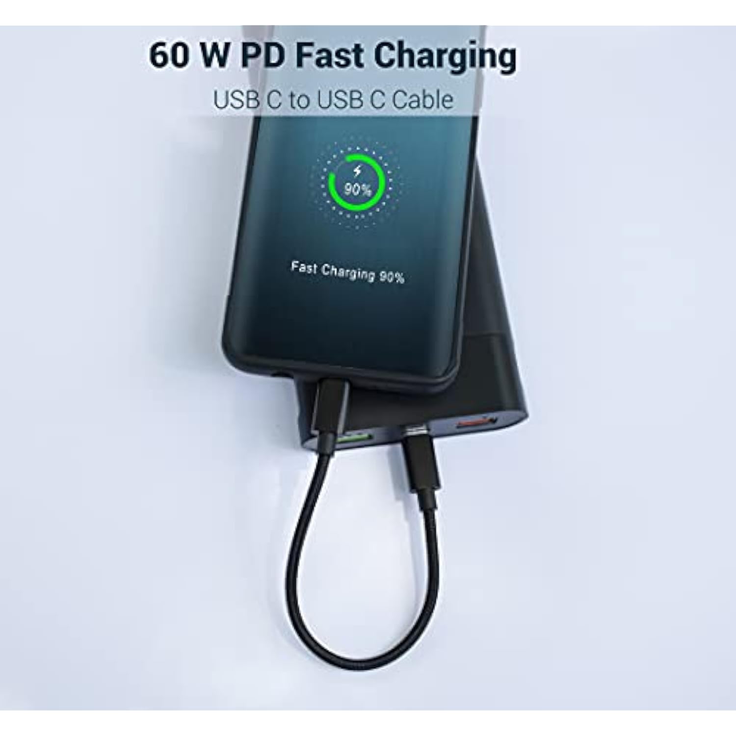 Usb C To Usb C Fast Charging Cable 60W,[3-Pack 8 Inch] Usb 2.0 Type C Charger