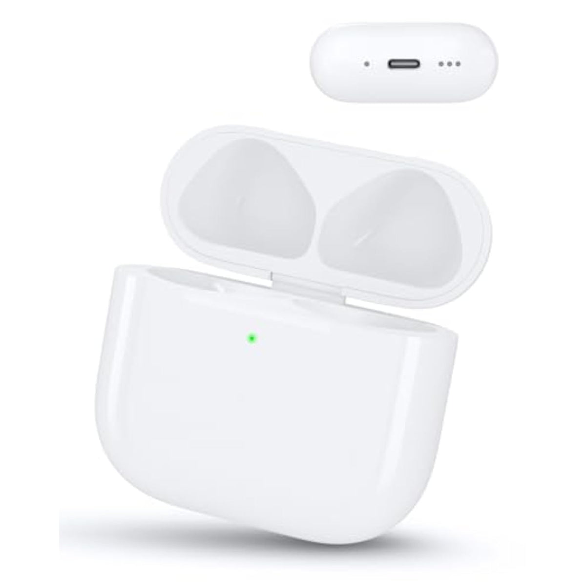 Wireless Charging Case Compatible With Airpods 4 Generation Usb C Port, Air Pod 4Th Gen Charger Case With Bluetooth Pairing Sync With Type-C, Built-In 660 Mah Battery, No Earbuds