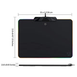 MOTOSPEED RGB Gaming Mouse Pad -LED Lighting Effects,Wired,Hard Surface Gamer Mouse Mat for Laptop Computer PC Games(13.8X9.8 Inch)