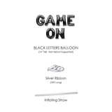Game On Balloons Banner Black Game Themed Birthday Party Decoration And Supplies Sign