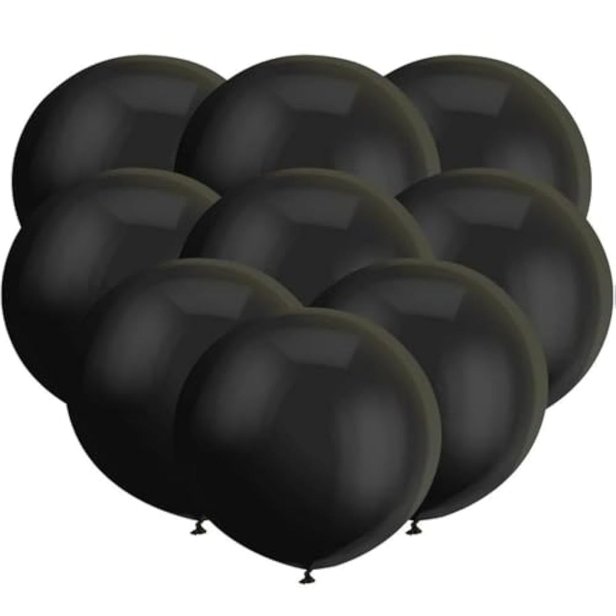 24 Pcs 18-Inch Large Black Balloons Giant Latex Decor for Birthdays & NYE