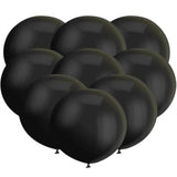 24 Pcs 18-Inch Large Black Balloons Giant Latex Decor for Birthdays & NYE