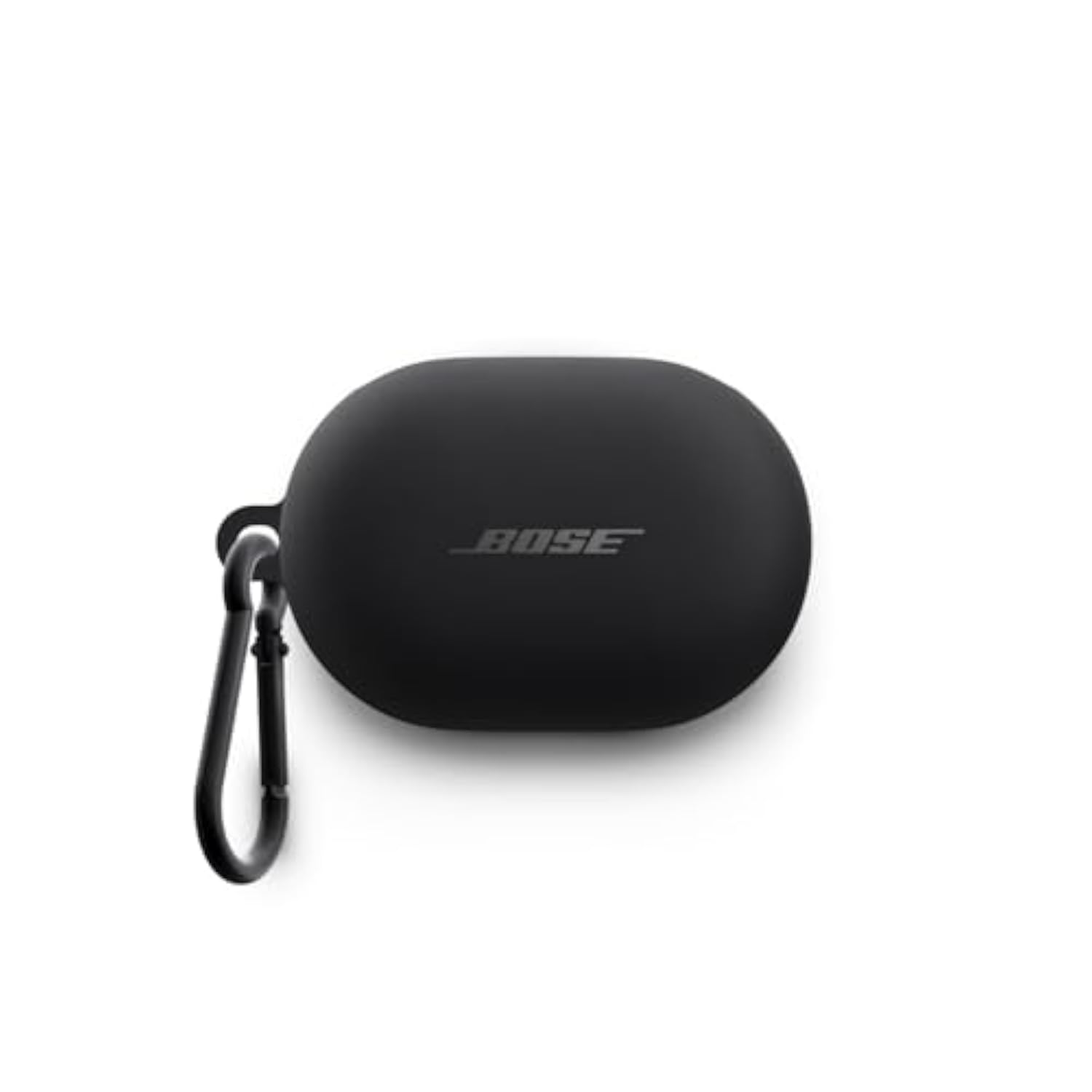 Bose QuietComfort Earbuds Protective Silicone Case Cover with Aluminum Carabiner for Convenient Carrying, Black