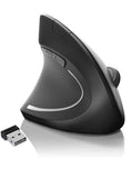 Left Handed Mouse, 2.4G Usb Wireless Ergonomic Vertical Mouse, Ergonomic Design, Optical Model, Prevention Against Tennis Elbow, For Laptop Desktop Pc Computer Ect