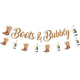 Boots And Bubbly Bridal Shower Decorations, Boots And Bubbly Banner, Boots Champagne Banner, Cowgirl Western Country Wedding Engagement Bachelorette Party Supplies