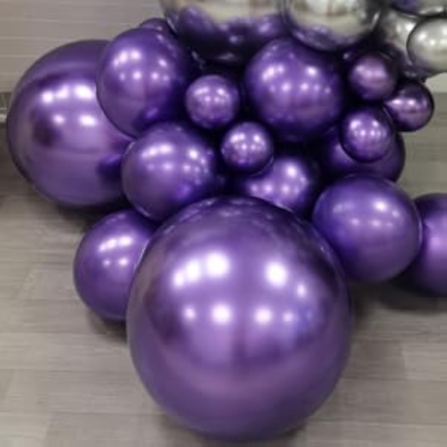 Purple Silver Balloon Garland Arch Kit - 127Pcs for Birthday & Party Decor