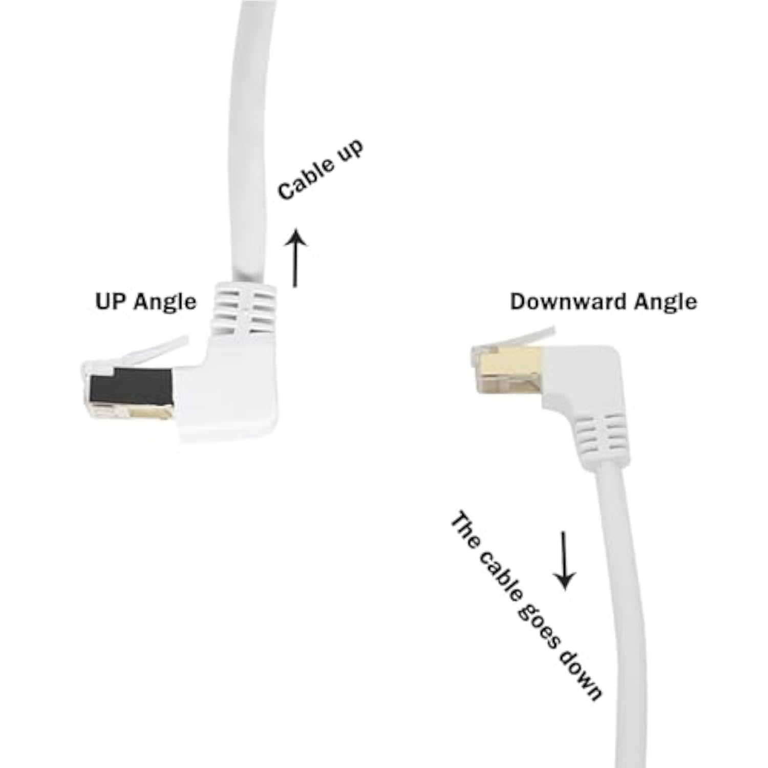Cat6 Ethernet Cable 90 Degree Downward Right Angle, Cat6 Right Angle Ethernet