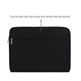 13 13.3 14 Inch Water-Resistant Canvas Fabric Laptop Sleeve With Handle&Zipper Pocket/Notebook Computer Case/Ultrabook Carrying Bag For Hp/Dell/Lenovo/A Sus/Acer/Samsung, Black