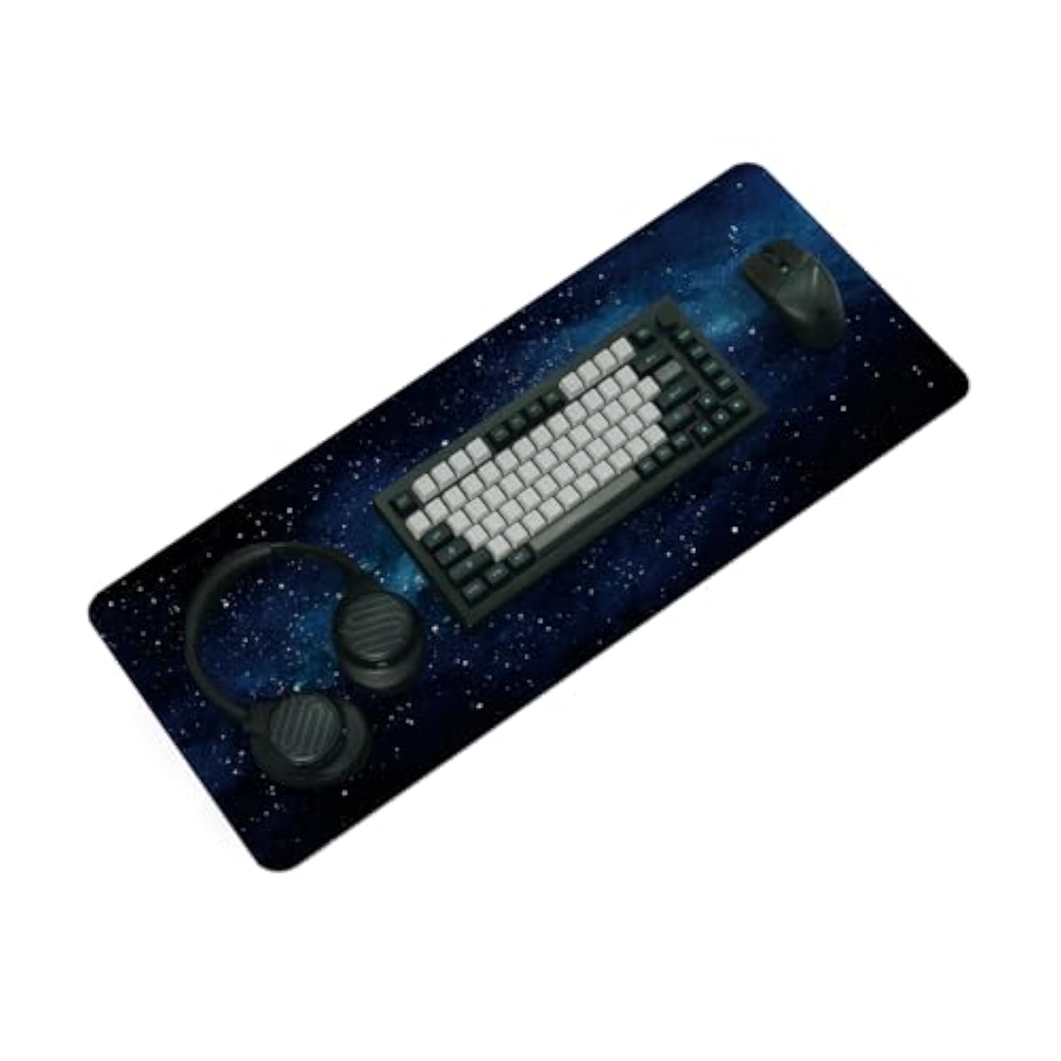Large Extended Computer Mouse Pad With Non-Slip Rubber Base, Long Gaming Mouse Mat With Stitched Edges, Xl Anime Mousepad For Laptop, 31.5 X 11.8 Inch (Watercolor Galaxy)