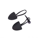 Pu Leather Sew-On Toggles With Black Resin Horn Button For Coat Cape J