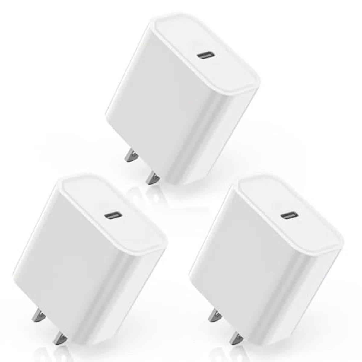 Iphone 16/15 Fast Charger Block,?3Pack?20W Usb C Wall Charger Block Super Fast Charging Blocks Plug Bricks Pd Type C Adapter For Apple Iphone 16 Pro Max/15 Plus/14/13/12/11/X/Airpods/Ipad Pro/Air/Mini