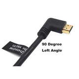 2 Feet Ultra Hd Hdmi 8K Cable, 90 Degree Left Angle Hdmi 2.1 Version Male To M
