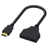 Hdmi Male To Dual Hdmi Female 1 To 2 Way Hdmi Splitter Adapter Cable For Hdtv,