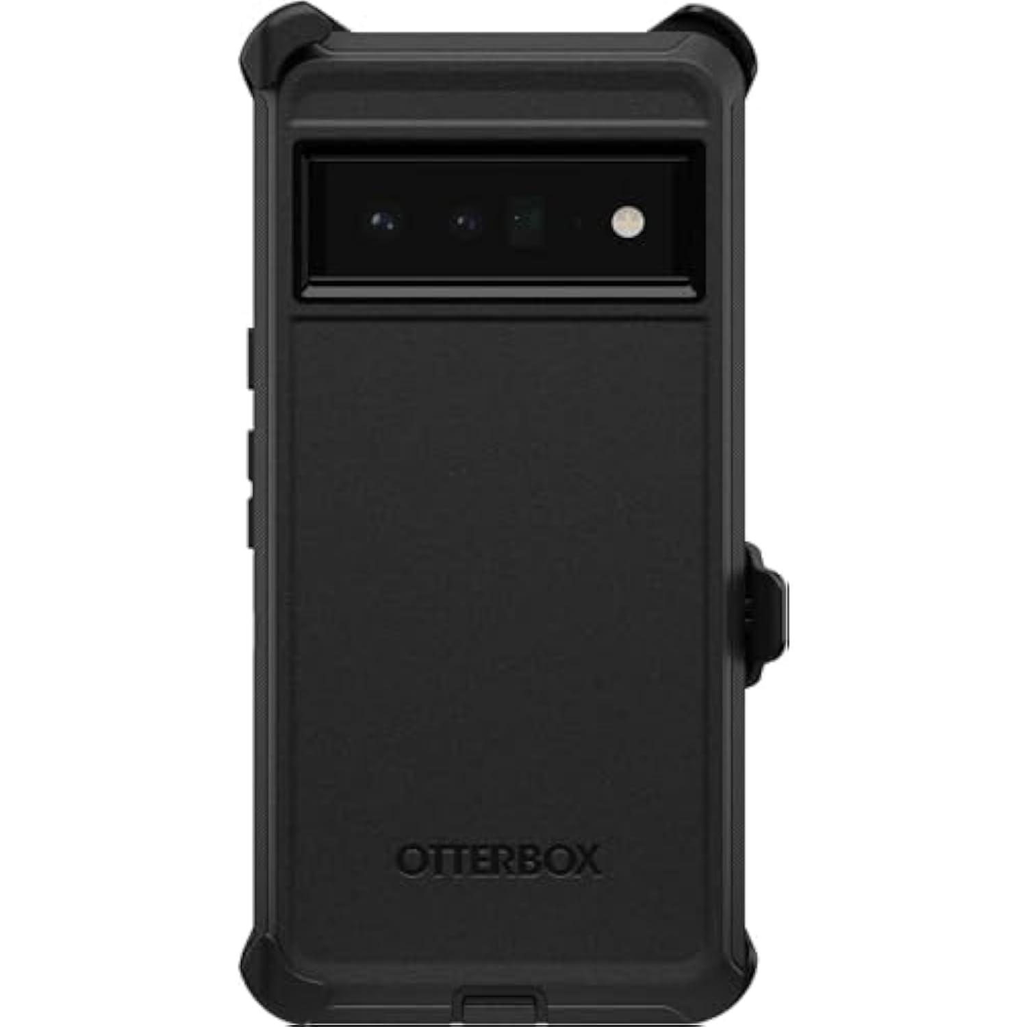 OtterBox Pixel 6 Pro Defender Series Case - BLACK, rugged & durable, with port protection, includes holster clip kickstand