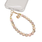 Phone Wrist Strap With Beaded Charms - Detachable Hand Lanyard Bracelet Fashion Accessory For Women Chain Wristlet For Phone Case With Clear Tether Tabs