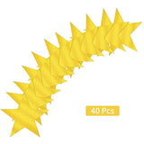 40 Pcs Metallic Star Cutouts Double Printed Paper Stars Decoration For Wedding Movie Night Party Supplies Bulletin Board Classroom Wall Decorations (Gold)