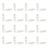 30Pcs Acrylic Clear 2 Hole Olive Shape Sewing Toggle Buttons For Sewin
