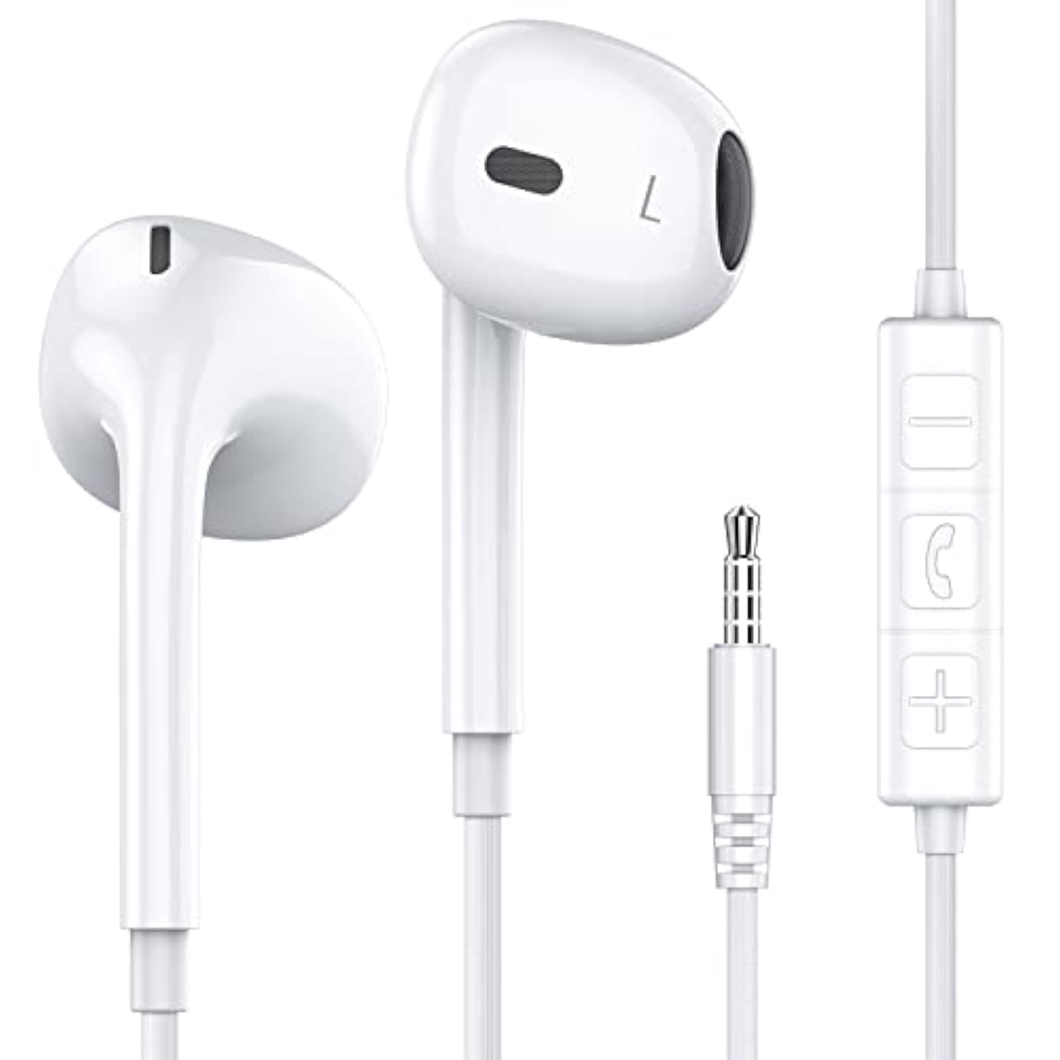 Wired Earbuds With Microphone, 3.5Mm Jack In Ear Headphones With Microphone Suitable For Smartphones, Computers, Laptops, Ipads, Mp3 Players, Etc