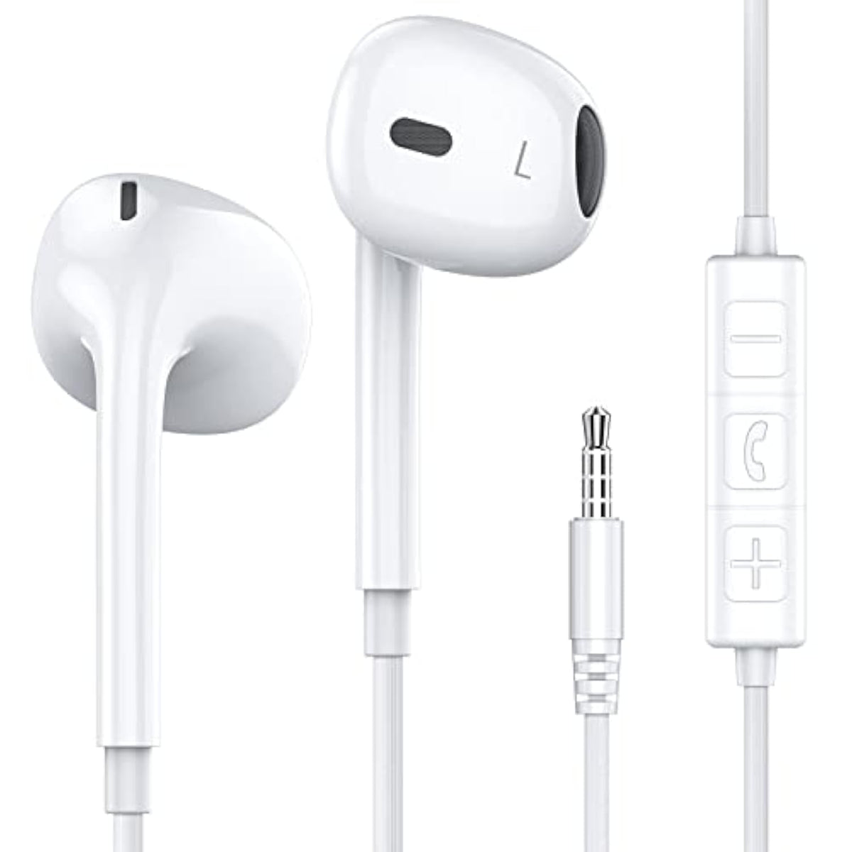 Wired Earbuds With Microphone, 3.5Mm Jack In Ear Headphones With Microphone Suitable For Smartphones, Computers, Laptops, Ipads, Mp3 Players, Etc