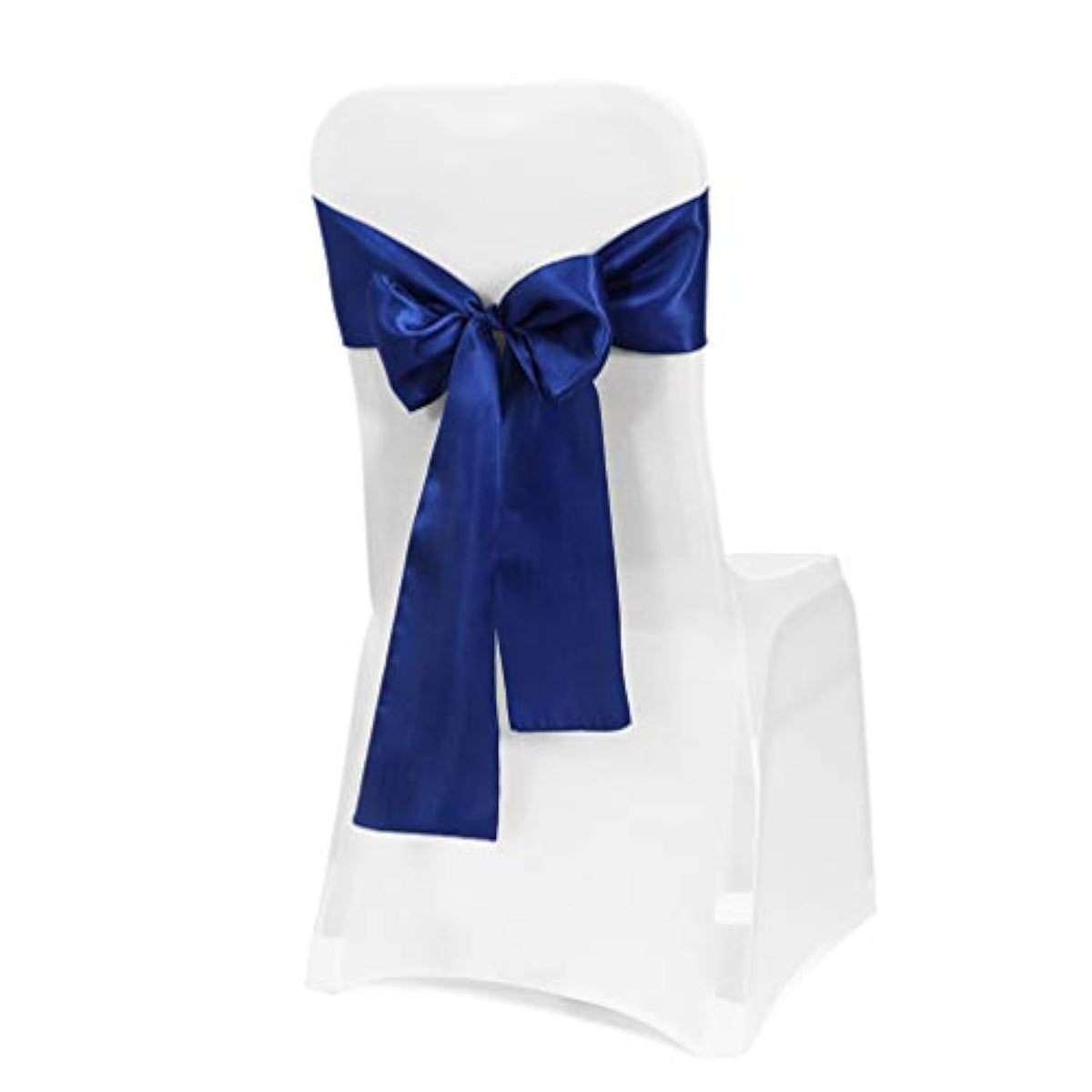 10 Pcs Satin Chair Sashes Bows For Wedding Reception- Universal Chair Cover Back Tie Supplies For Banquet, Party, Hotel Event Decorations
