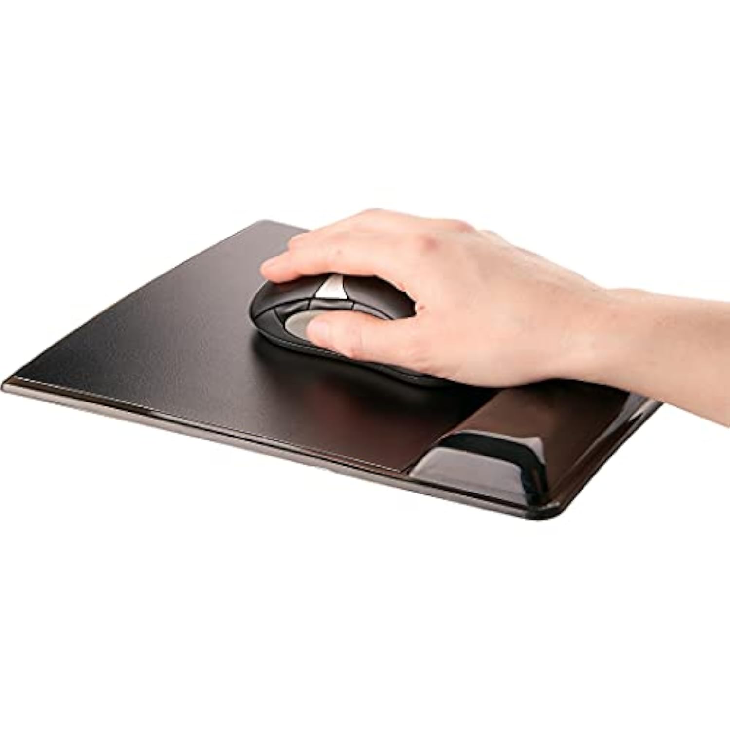 Fellowes MICROBAN Gel Mouse Pad Wrist Support - Black (9182301)