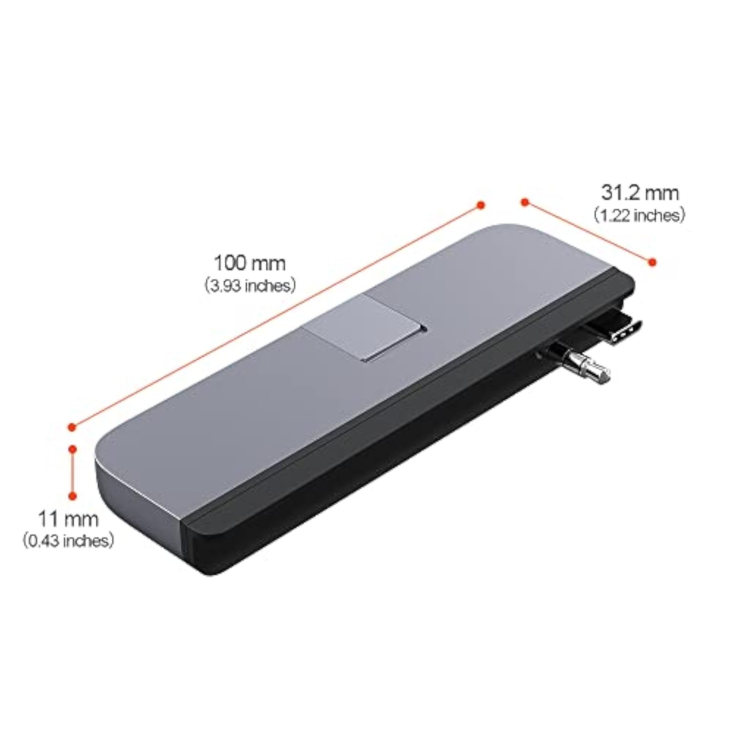 5-In-1 Usb C Hub Adapter, Usb 3.0, Gigabit Ethernet, Microsd Card Reader, 3.5M