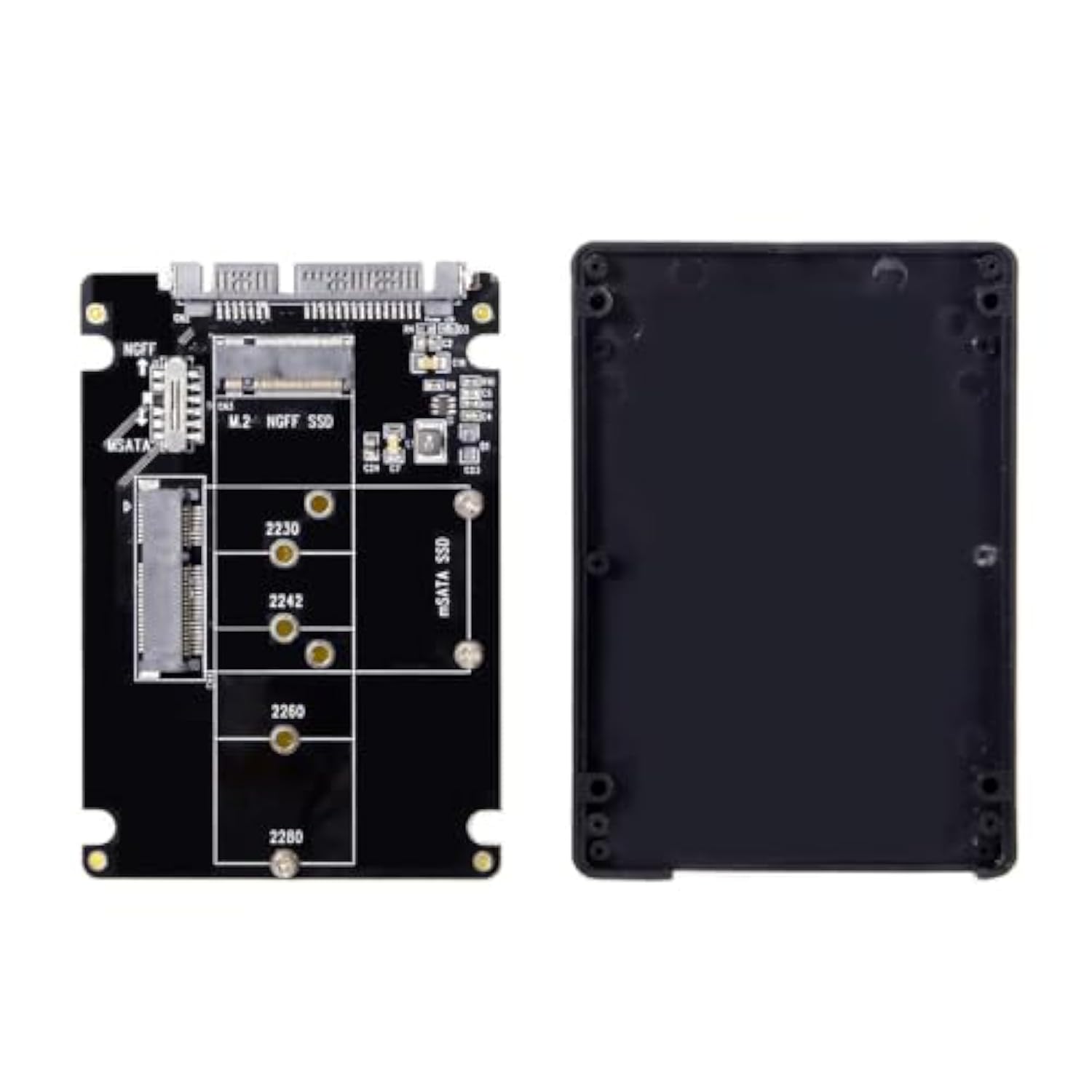 Xiwai Combo M.2 NGFF B-Key & mSATA SSD to SATA 3.0 Adapter Converter Case Encl