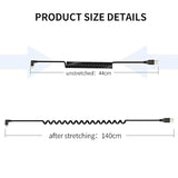 Coiled Usb C Charging Cable Retractable Usb 2.0 To 90 Degree Type C Right Angl