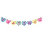 , Conversation Hearts Decorations Banner - Large 10 Feet, No Diy | Conversation Heart Garland, Heart Garland Decorations | Conversation Heart Banner For Heart Decorations | Love Decorations