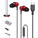 Usb C Headphones Wired In-Ear,Type C Earphones,Usb-C Wired Earbuds Deep Bass F