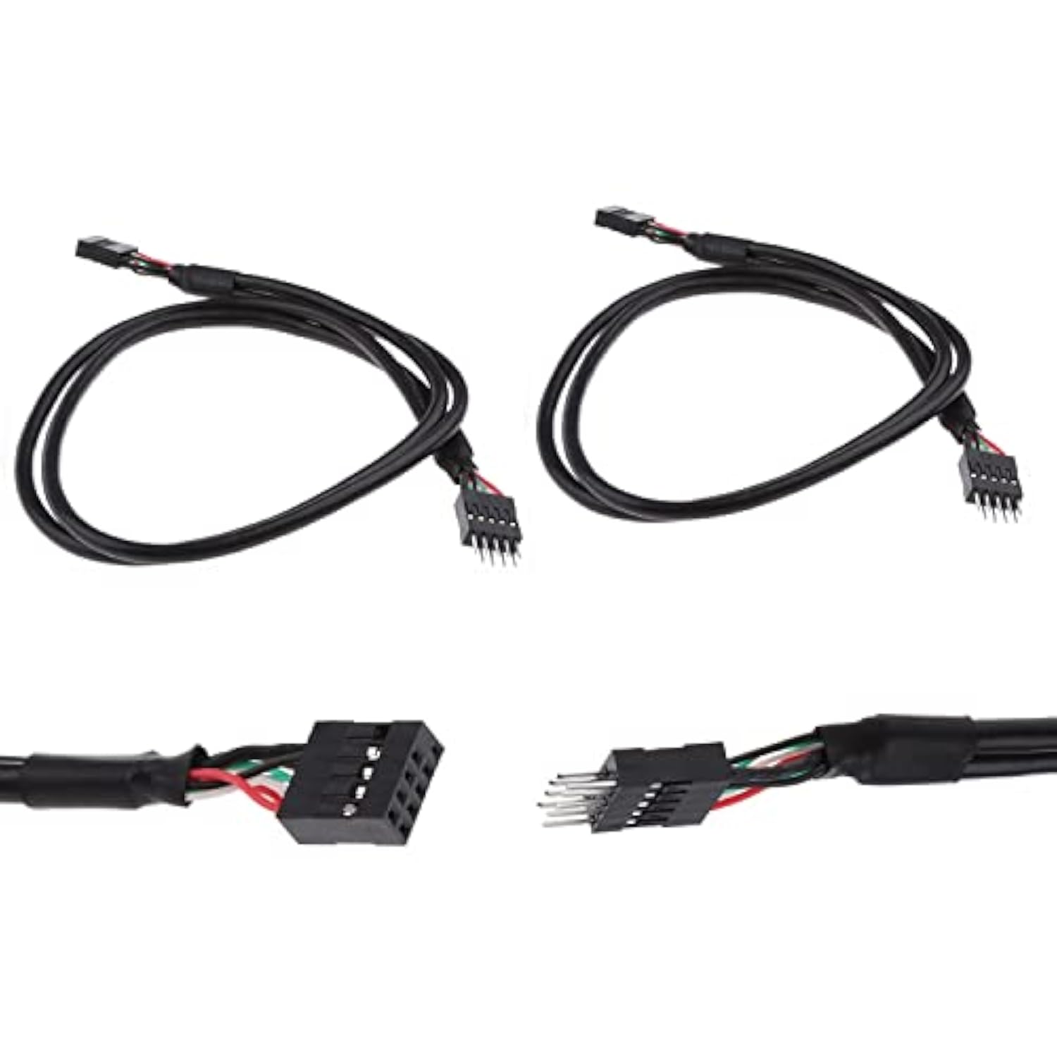 Usb Header Extension Cable, Usb 2.0 9-Pin Male To 9-Pin Female Internal Mother