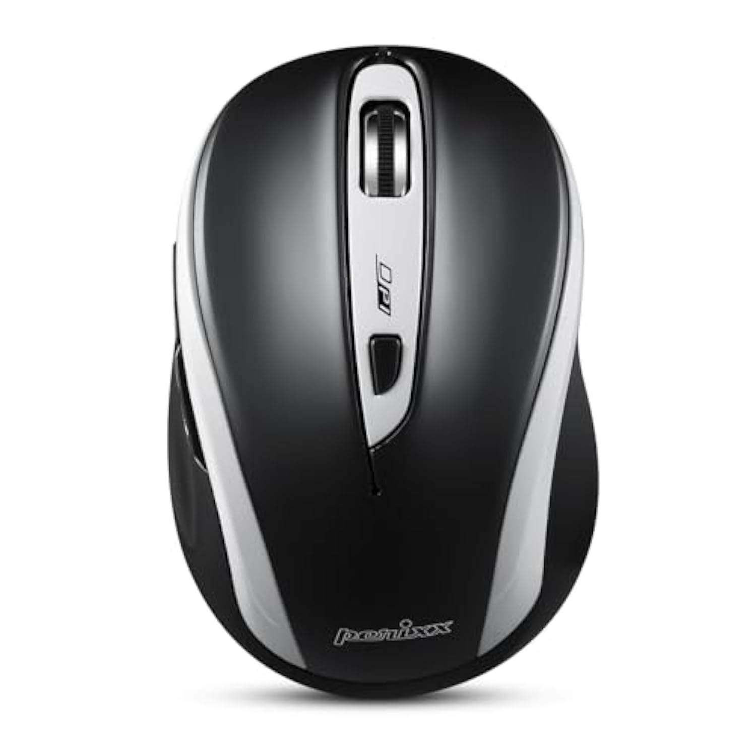 Perixx PERIMICE-721WB Wireless Ergonomic Mouse - 5 Button Optical Design - Silent Clicks - Compatible for Desktop and Laptop PC - Wireless 2.4 GHz - White and Black