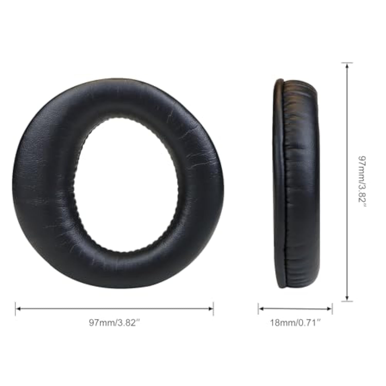 Replacement Earpads For Sony Mdr-Rf6000,Rf6500,Rf7000,Rf7100,Mdr-Ds6000,Ds6500,Ds7000,Ds7100,Xd150,Xd200 Headphones,Ear Pads Cushions With Noise Isolation Memory Foam,Protein Leather-Black