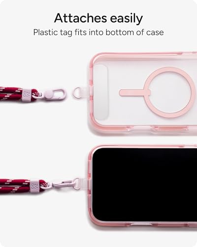 ZAGG Crossbody Lanyard for Phone Cases with Lanyard Attach Points Adjustable Durable Nylon Strap with Tear-Proof Tab Comfortable Hands-Free Carry,