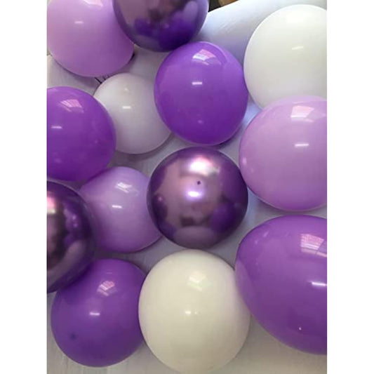 Latex Balloons White Lavender Purple– Gradient Purple Color Balloons For Baby Shower Birthday Girl Wedding Anniversary Party Decorations (Voilet + Light Purple)
