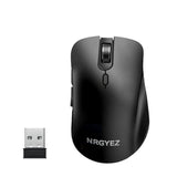 Wireless Mouse, 2.4G Ergonomic Optical Mouse, Computer Mouse For Laptop, Pc, Computer, Chromebook, Notebook, 6 Buttons, 3200 Dpi, 3 Adjustment Levels?Black?