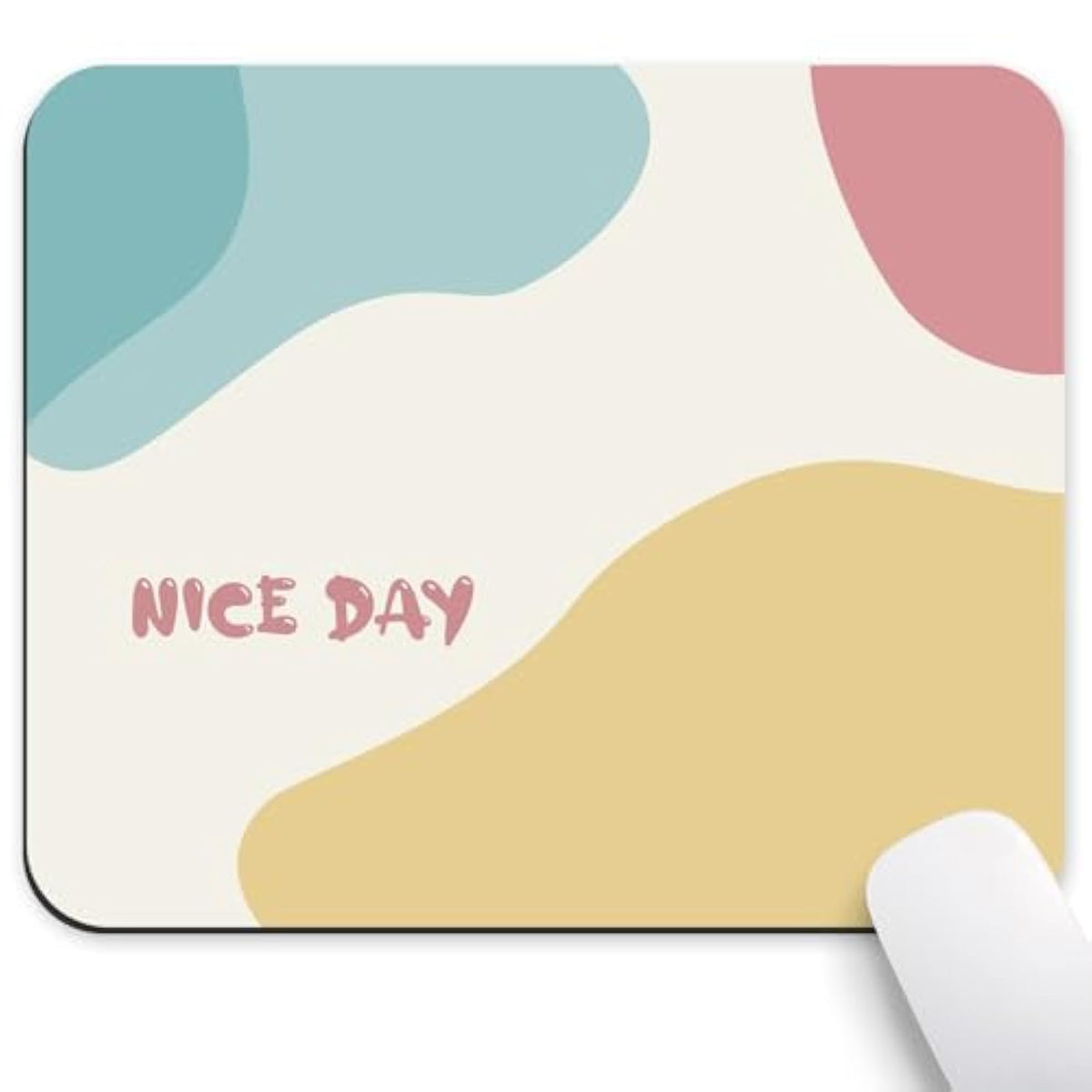 Square Mouse Pad Morandi-Style Minimalist, Portable Design For Office, School & Home With Non-Slip Base.Washable Smooth Mouse Pads With Stitched Edges,9.5X7.9 Inches (A326)