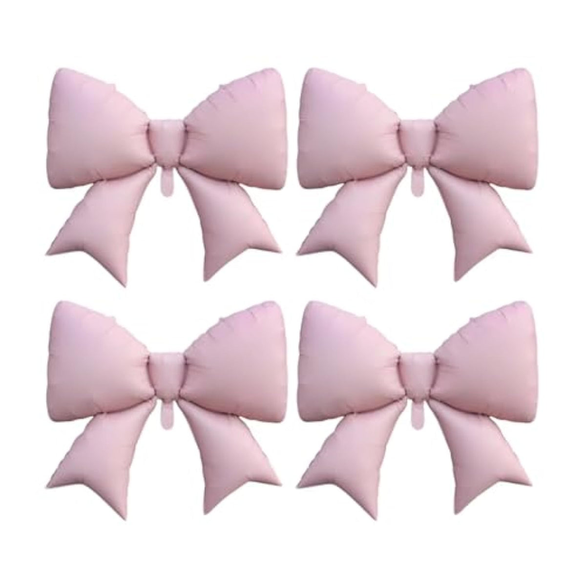 Giant Pink Bow Foil Balloon, Coquette Party Girls Birthday Baby Shower Bridal Engagement Wedding Decorations Party Supplies (35.5Inch 4Pcs)