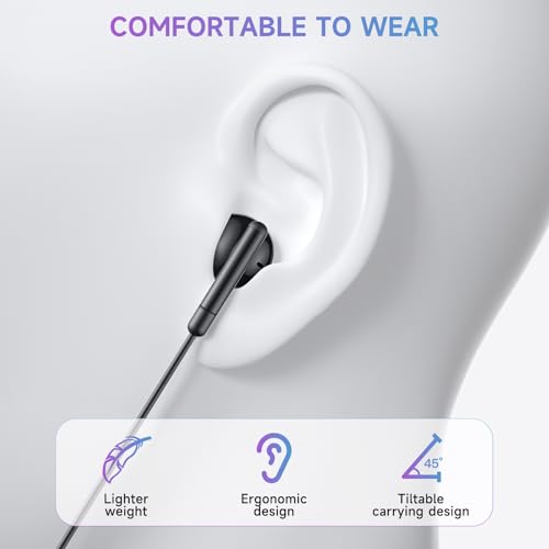 USB C Headphones for iPhone 17 Air 16e 15 Pro Max Plus for iPad Pro USBC Earphones with Microphone Volume Control USB-C Wired Earbuds USB Type C Head
