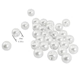 Pearl Sewing Button 30Pcs 10Mm White Round Sewing Plastic Pearl Button