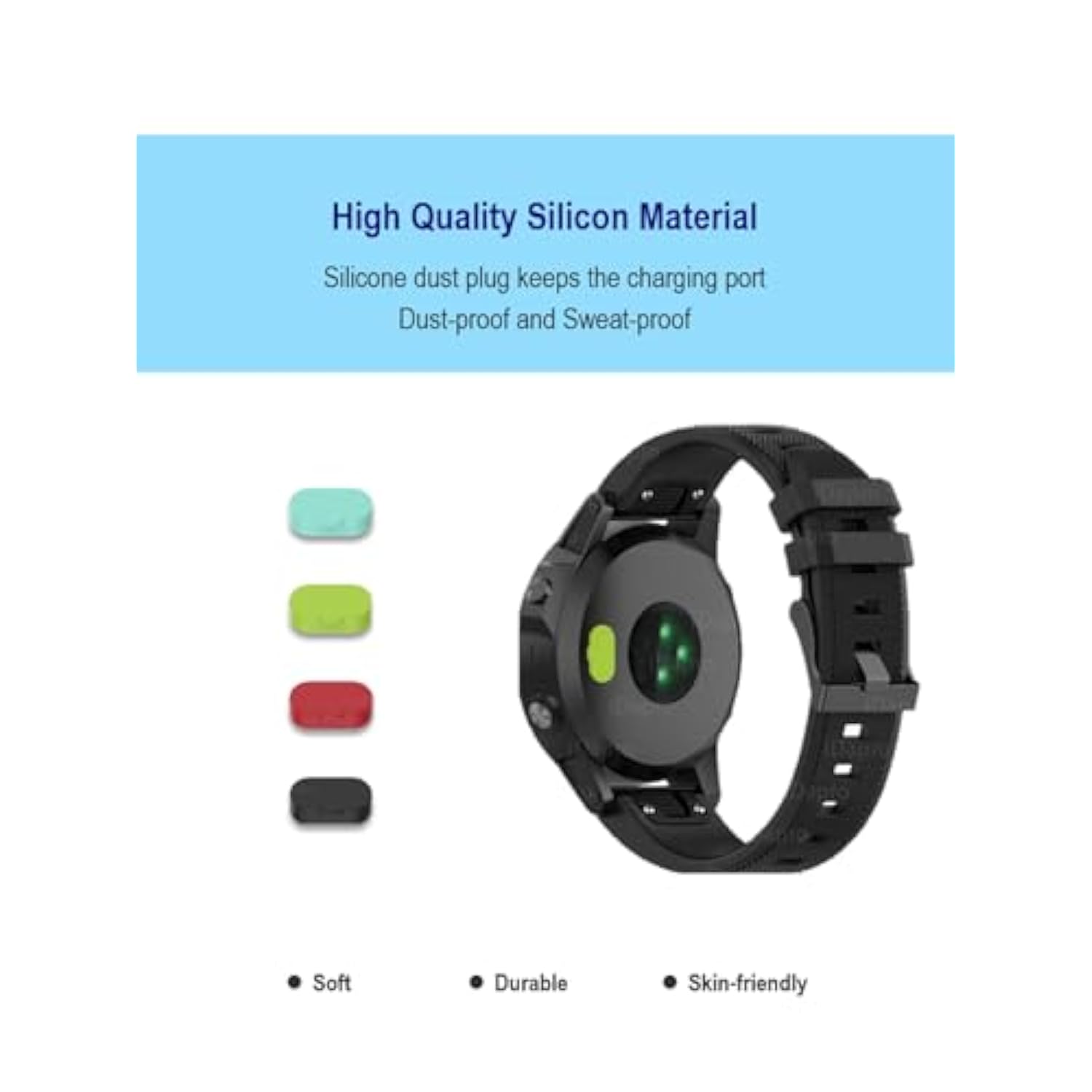 [4 Pack Screen Protector For Garmin Fenix 6X Pro / 6X Pro Solar/ 6X 51Mm Watch + Silicone Anti-Dust Plugs Tempered Glass Anti-Scratch Bubble-Free