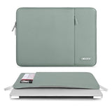 MOSISO Laptop Case 13.3 inch, 13-13.3 inch Laptop Sleeve Compatible with MacBook Air/Pro 13 / Pro 14, HP Dell ASUS Lenovo Notebook, Polyester Vertical Computer Sleeve Bag with Pocket, Antique Green