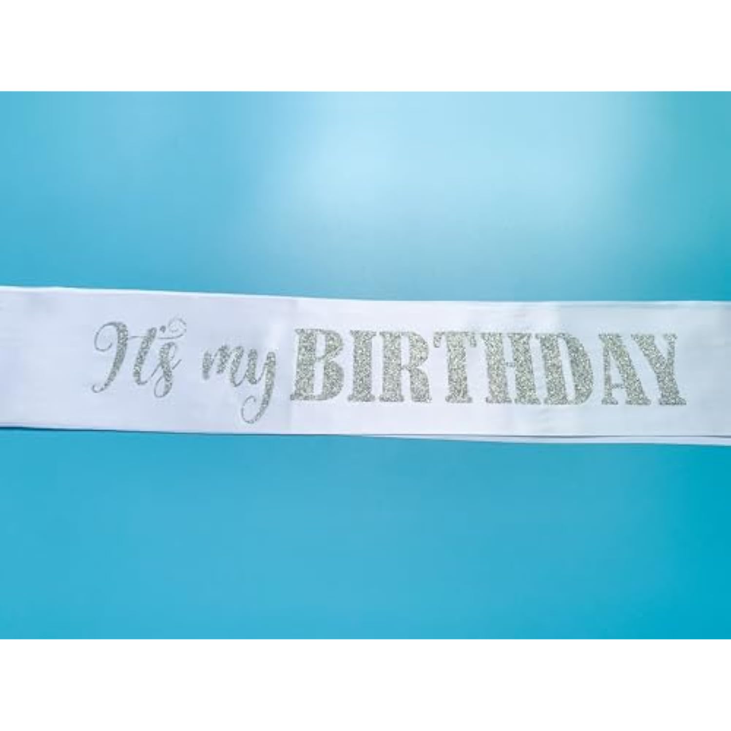 Birthday Sash, It'S My Birthday' Birthday Sash White Sash With Silver Foil Letter It'S My Birthday Sash For Men Women And Girls Party Decorations Favors White Silver