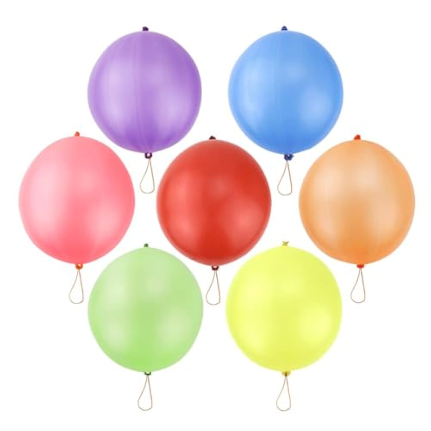 36 Punch Balloons Punching Balloon Heavy Duty Party Favors For Kids, Bouncy Balls With Rubber Band Handle For Birthday Party, Goodie Bag, Stocking Stuffers For Kids