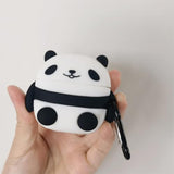 Cute Silicone Case for AirPods 4 with Cleaner Kit, Women's Anti-Drop Protective Cover, Keychain for AirPods 4th Generation (Cute Panda)