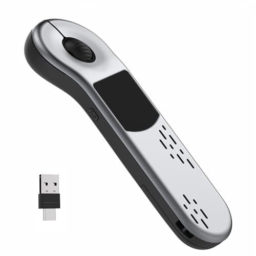 Air Mouse For Pc/Ios/Android With Touchpad Bluetooth 2.4G Remote Control For Powerpoint/Keynote/Tiktok/Camera/Kindle App Rechargeable Wireless Presentation For Ppt Pointer (Silver)