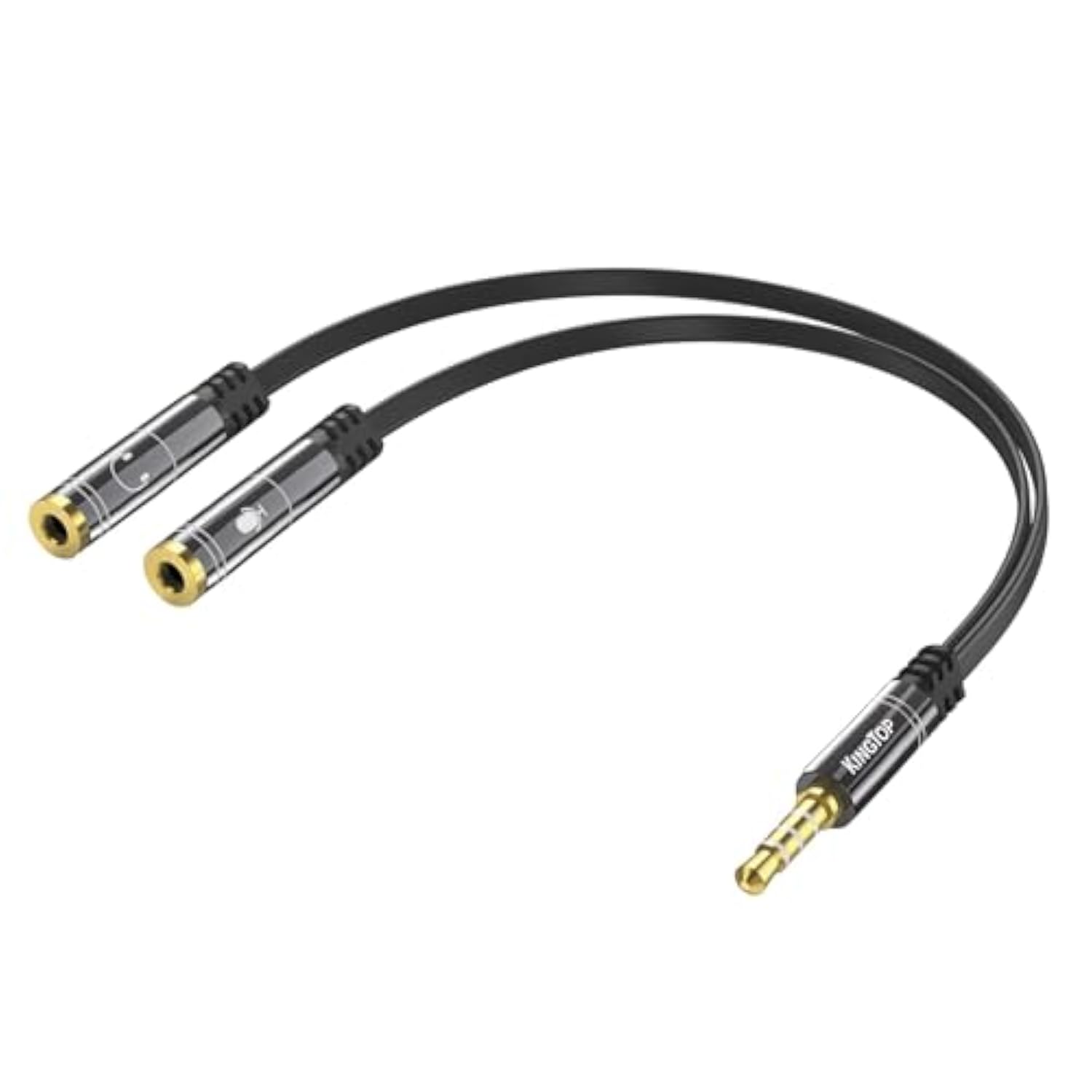 Headset Splitter, 3.5Mm Headphone Mic Splitter Cable For Headset With Separate Audio Microphone Jacks (Not For Dual Audio Jacks)