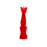 Lucky Cat Candle - Ancient Egyptian Goddess Symbol For Good Luck, Attraction, 9 Lives Blessing, Spiritual Ritual & Manifestation For Humans (Red)